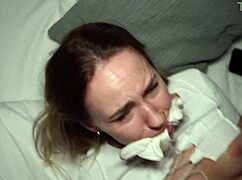 stuffed her mouth with panties during sex