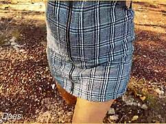 I forgot to wear panties under my skirt 😏