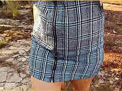 I forgot to wear panties under my skirt 😏