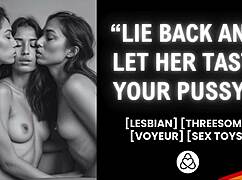 the story unfolds with me masturbating in front of my best friends in an amateur lesbian threesome for women.