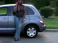 Chubby Black Shemale Shakes Her Massive Ass While Jerking Her Shecock