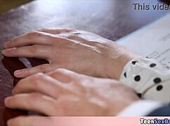 quickie fucking the extra small petite tomboi secretary in office