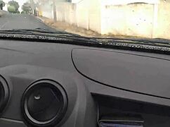 My neighbor's wife paid for a delicious blowjob in the Uber car