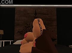 Snowbunny from Roblox cheats on her boyfriend with a big black cock in fan session 1