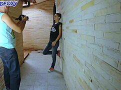 Did the photo shoot turn into hot outdoor sex in the public alley?