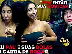 Ruan boldly shows his cock to Renatinha Mello, she adores his dick and balls, did they fuck in the barraco podcast?