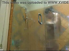 jelena jensen shakes her perfect tits after she took a hot shower