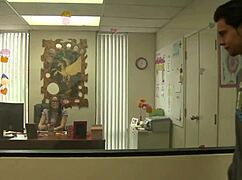 Getting into the pants of an office slut!