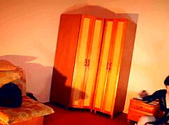 shemale dreams of men and cums in glass, then drinks his sperm!!