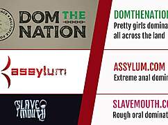 Degraded bdsm pig slave eats her doms ass in rough anal domination