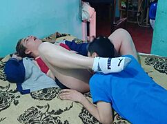 Sexo completo misionero de lado perrito y un creampie para terminar?