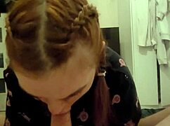 Red Head Roommate Just Took My Dick And Made A Blowjob I Just Cum In Her Mouth She Spit It On My Dick
