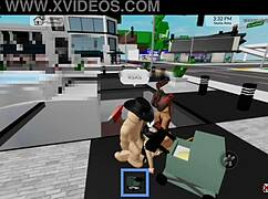 Having rough public sex in the square with a prostitute friend 😈