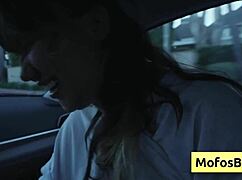 Sexy Asian Hottie Plays With Her Natural Big Boobs In The Car In Front Of Her Friend Tomie Tang Charles Dera