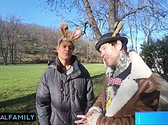 mia trejsi unleashes intense double vaginal action in an easter foursome with hot redhead katy rose