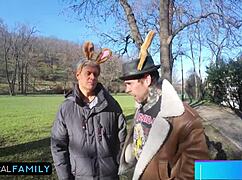 mia trejsi unleashes intense double vaginal action in an easter foursome with hot redhead katy rose