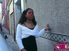 hot and gorgeous mulatto at a porn casting for a friend zoe bombon a naughty black girl in fakings