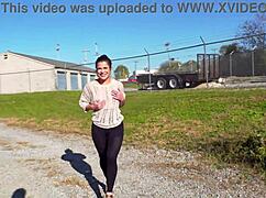 43yo flasher struts the docks in buttless pants, teasing everyone around.