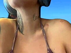 Training at the gym in my wet bikini, dripping sweat, so horny