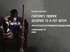 Faygrey caitlyns trophy sissified to a pet bitch femdom joi cei bondage humiliation assplay