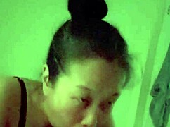 Korean Milf Sucks Husband's Big White Cock in POV