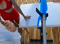 in the hospital, a redhead nurse gets hardcore fucked by her doctor at work