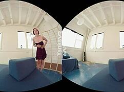 yanks vr introduces amateur redhead hedera with short hair in solo vr story