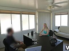 Vip4k Pretty Blonde Allie Rae Gives Her Wet Pussy To A Credit Agent For Sex Cash