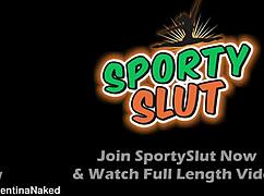 Amazing Round Ass On Skinny Legs And Puffiest Pussy Lips In That One-Piece Swimsuit?