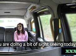 Chloe Carter, American redhead babe, gets ass fucked by dirty London driver.