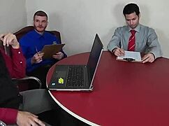 Office gone mad with slutty trailer banging and orgasms