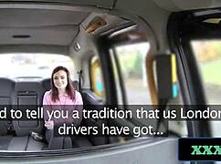 Chloe Carter, American redhead babe, gets ass fucked by dirty London driver.