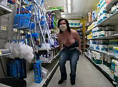 housewife flashes ass in public pantsing