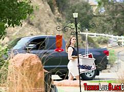 Teen rides huge black cock