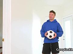 Trainer can't get enough of big wet titties in the shower!