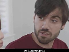 primalfam stepbrother whips out his cock for stepsister aria kai to suck in taboo fantasy