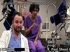 freshman gets mandatory hitachi orgasm from nurse