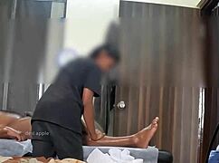 Hidden cam caught happy ending massage
