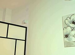 An excellent college student does dirty things in her room with big tits