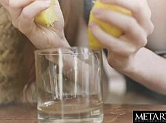 i see this natural redhead with her fingers in her juicy pussy