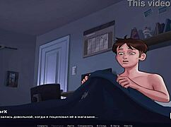 in the summertimesaga game, a mature teen jerks off my cock in episode one fifty-one, building up the tension slowly