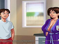in the summertimesaga game, a mature teen jerks off my cock in episode one fifty-one, building up the tension slowly