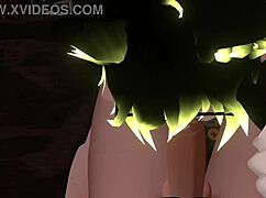hex has a fun time sucking a random dick in vrchat erp and she moans with pleasure during it