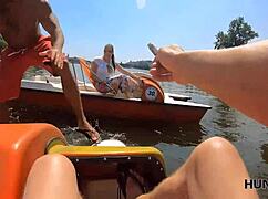 hunt4k gorgeous chick gets naked does it with boy next to hubby