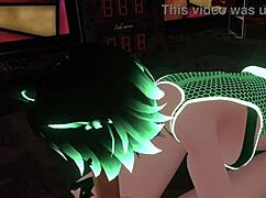 hex has a fun time sucking a random dick in vrchat erp and she moans with pleasure during it