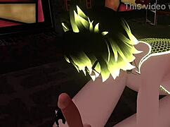 hex has a fun time sucking a random dick in vrchat erp and she moans with pleasure during it