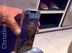 Hotwife fucks husband watches via video call