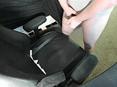 Ginger Explodes Huge Cum Load on Chair