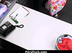 Petite teen punished with big cock in garage shop