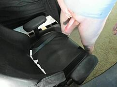 Ginger Explodes Huge Cum Load on Chair